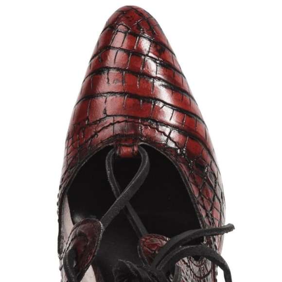 FreeBird JOYCE Red Croc Bootie Size 10 - Picture 5 of 15